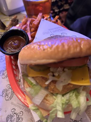 Chickpea patty, chorizo  at Buła z Musztardą in Poznan