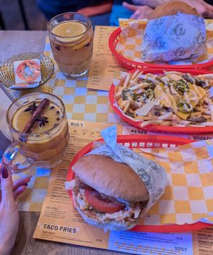 Burgers and taco fries 🍟🍔 at Buła z Musztardą in Poznan