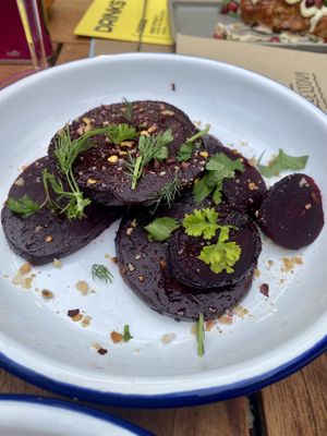 Red beets  at MazzelTov! in Roosendaal