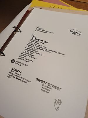 Seperate menu with vegan options at MazzelTov! in Roosendaal