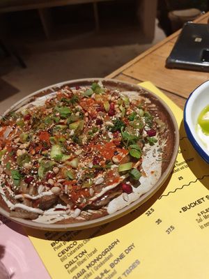 Aubergine carpaccio at MazzelTov! in Roosendaal