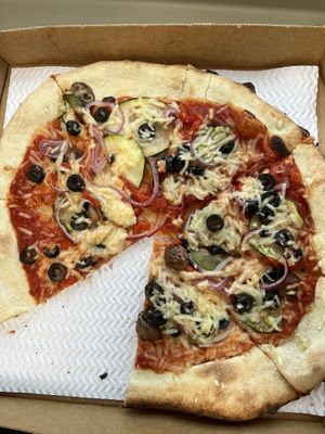 All veggie with vegan cheese - yummy  at The Foodie Shack in Isle Of Mull