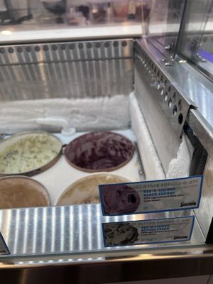 Vegan oatmilk butter pecan & black cherryy  at South Pier Creamery and Market in South Haven