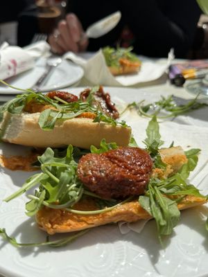 Baguette with dried tomato & rocket   at Coto in Mallorca