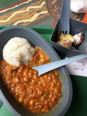 chakalaka and plantain  at Disneyland - Restaurant Hakuna Matata in Marne-la-vallee