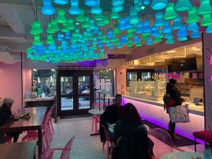 Inside at Luv Pizza in New York City