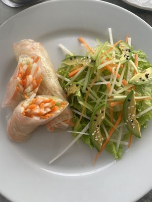 Vegan Fresh Spring Rolls w/Salad  at El Bellavista in Acapulco