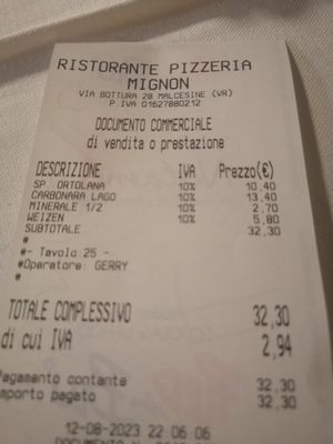 Conto at Mignon in Malcesine