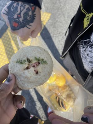 Had to try the yakisoba bun, you can see our bag of goodies as well  at Oguni Bread - おぐにパン - Maybe closed in Hiroshima