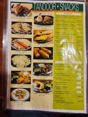 Staff said the Samosa and Pakora are vegan. at Indira Indian Restaurant in Chatan