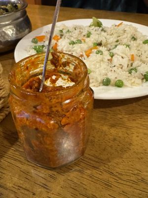 Lime Chili Chutney (complimentary papadoms came too)  at Indira Indian Restaurant in Chatan
