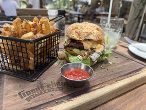 Nice burger 👍  at Goodfellas Pizza and Pub in Windhoek