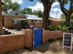 Courtyard. Chill atmosphere. at Taos Cafe in Taos