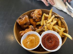 Buffalo Cauliflower   at Taos Cafe in Taos