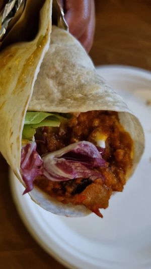 Beyond meat wrap at Ubuntu Lounge Bar - Maybe closed in Skiathos