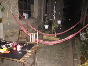 Outside seating at Damunt un cel de fil in Terrassa