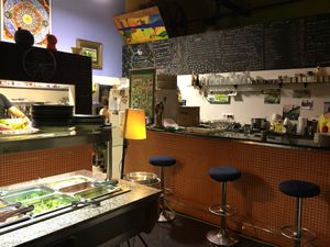 Kitchen  at Damunt un cel de fil in Terrassa