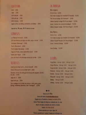 Menu 4 at Damunt un cel de fil in Terrassa