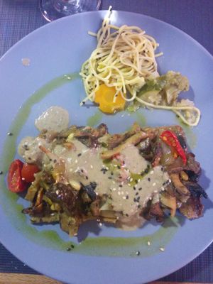 Vegan main course at Damunt un cel de fil in Terrassa