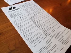 Vegan Menu at Pizzetta in Mystic