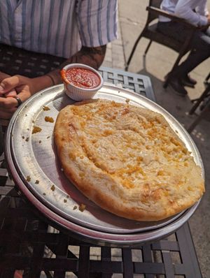 Garlic bread spiral at Pizzetta in Mystic