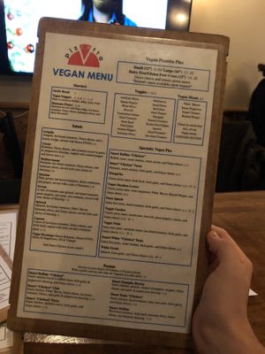 Impressive menu  at Pizzetta in Mystic