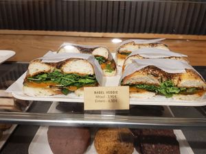 Surprised to see  a veggie bagel at Syra Coffee - Passeig Sant Joan in Barcelona
