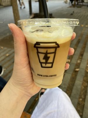 Iced Latte with oat milk € 3,70  at Syra Coffee - Passeig Sant Joan in Barcelona