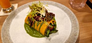 Lasagne roll at Moringa Plant-Based Restaurant in Kuta
