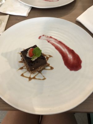 Orange chocolate raw cake   at Moringa Plant-Based Restaurant in Kuta