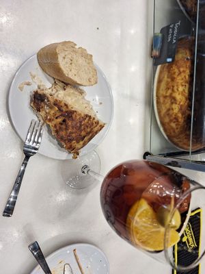 Vegan tortilla at Aldapa in Pamplona