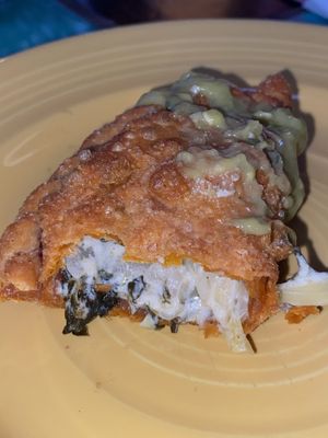 Vegan spinach and artichoke empanada   at Miguel's Mexican Restaurant in Bangor