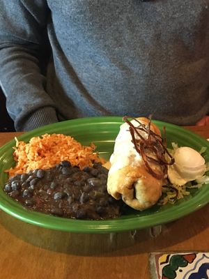 Vegetarian Chimichanga at Miguel's Mexican Restaurant in Bangor
