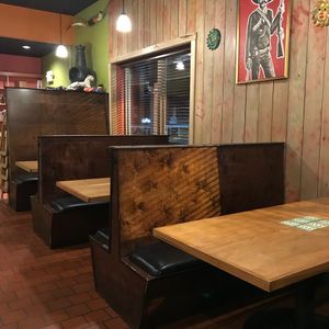 Big booths at Miguel's Mexican Restaurant in Bangor