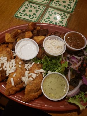Vegan empanadas add vegan sour cream and soy cheese at Miguel's Mexican Restaurant in Bangor