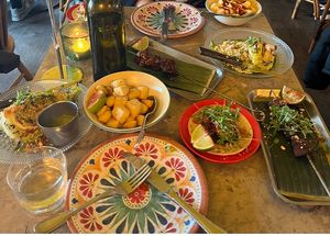 Beautiful dinner wear and delicious vegan food  at Roberta in Copenhagen