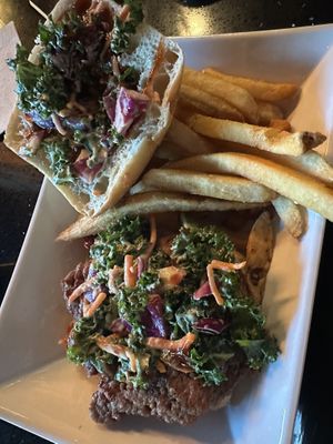 BBQ burger  at Glass Half Full Taproom in Richardson