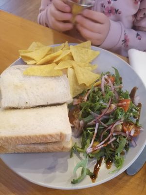 Sausage sandwich at Sugar Daddy's Café in Worcester