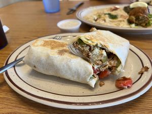 Cauliflower wrap with hummus  at Sara's Cafe & Grill in Roswell