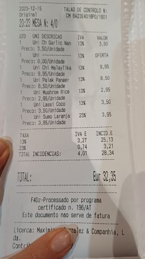  at Gandhi Palace in Lisbon