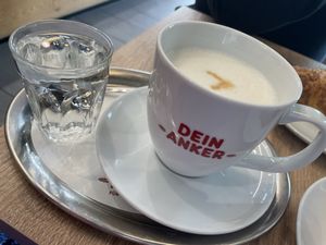 Plant based coffeee  at Anker - Hoher Markt in Vienna
