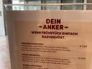 Menu  at Anker - Hoher Markt in Vienna