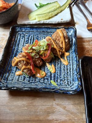Deep fried tofu   at Okko in East London