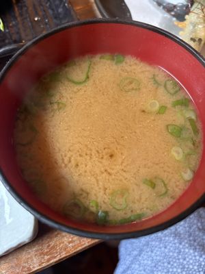 Miso soupp  at Okko in East London