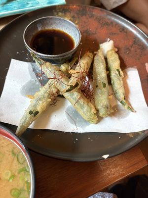 Okra tempura   at Okko in East London
