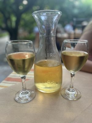 A litre of wine!  at Esperides in Kefalonia