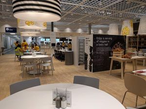The cafeteria. The bistro is right at the entrance and exit. at IKEA in Fishers