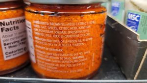 Vegan caviar ingredients at IKEA in Fishers