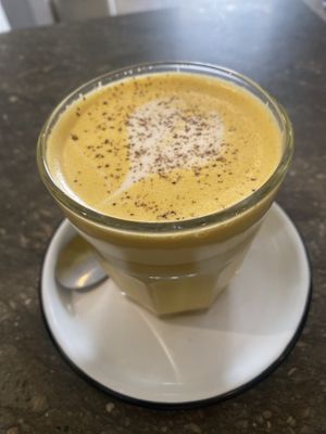 Golden Latte  at Bonjour in Tarifa