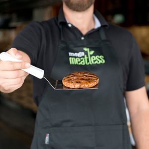 Mega meatless burger at Kokos Pitta in Patras